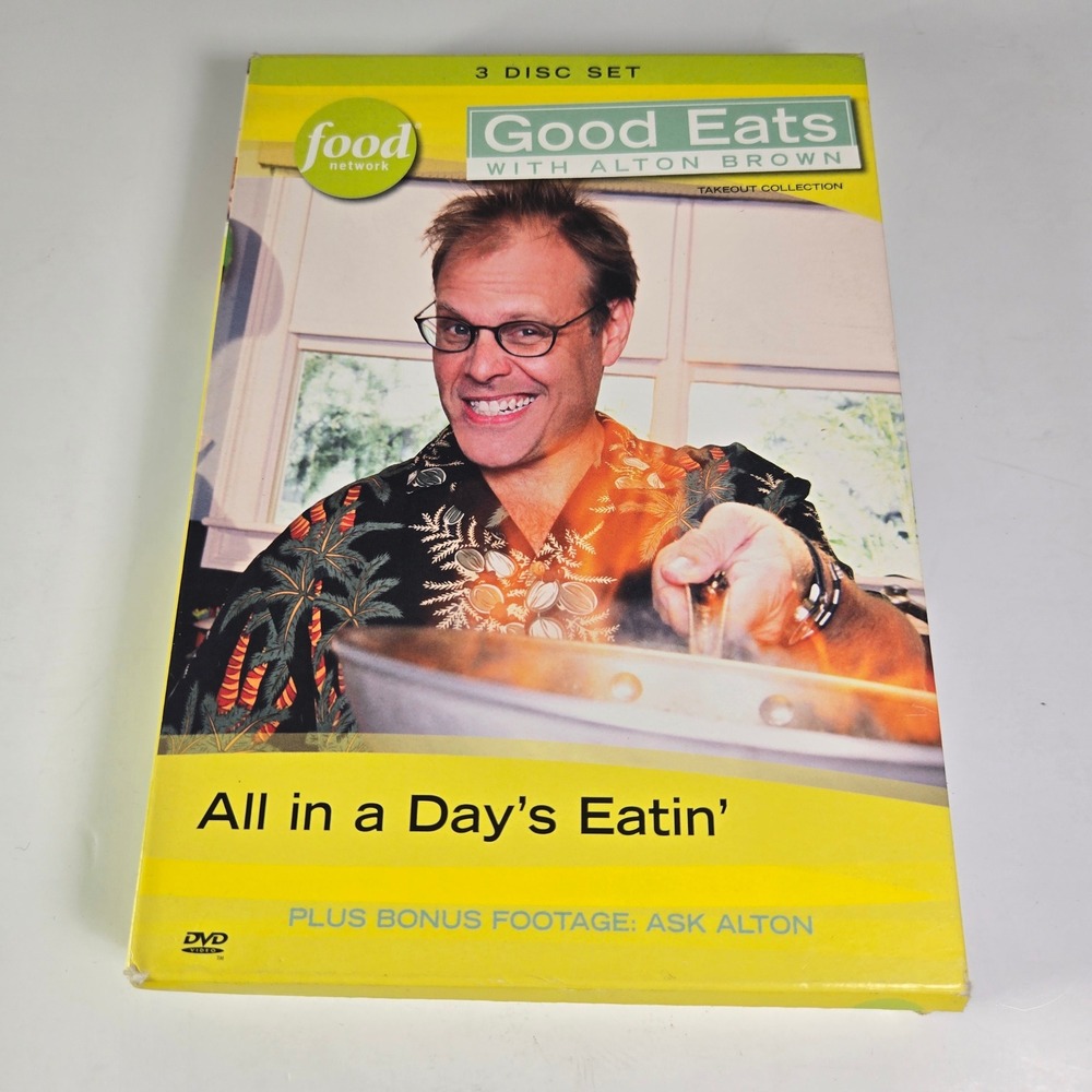 Good Eats with Alton Brown Takeout Collection All in a Days Eatin 3 Disc DVD Set